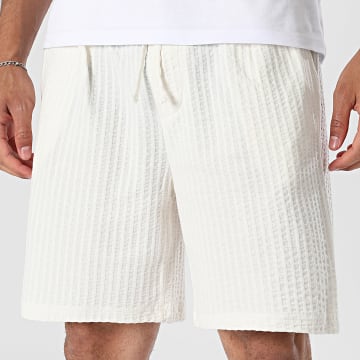 Only And Sons - Short Austin Wide Seersucker Beige Clair