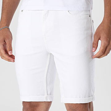 Only And Sons - Pantalón Corto Vaquero Regular Fit Ply Blanco
