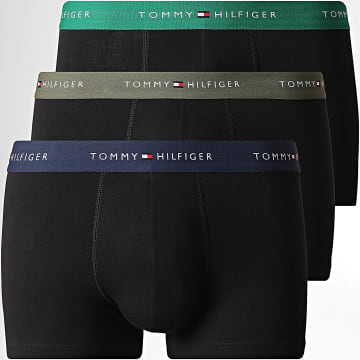 Tommy Hilfiger - Pack de 3 Boxers 3890 Negro Verde Kaki Azul Marino Verde