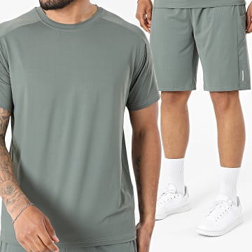 Classic Series - Ensemble Tee Shirt Et Short Jogging 038 Vert Kaki