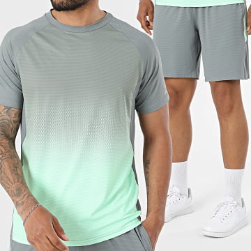 Classic Series - Ensemble Tee Shirt Et Short Jogging 528 Gris Vert Clair