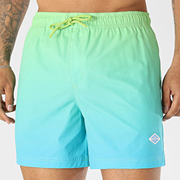 Jack And Jones - Badshort Maui Horizon Dip Dye Groen Blauw Verloop