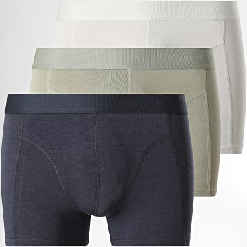 Jack And Jones - Pack de 3 Boxers Bamboo Solid Beige Verde Azul Marino