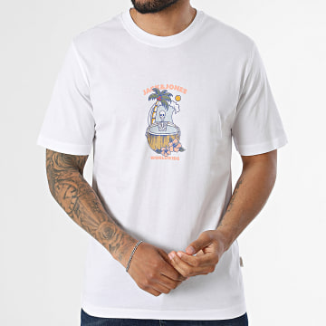 Jack And Jones - T-Shirt Cassis Skull Branco
