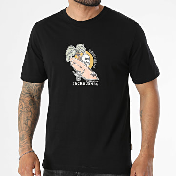 Jack And Jones - T-Shirt Cassis Skull Preto