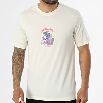 Jack And Jones - T-Shirt Cassis Skull Bege