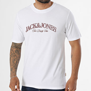Jack And Jones - T-Shirt Cassis Branding Branco