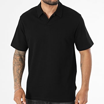 Jack And Jones - Polo de manga corta texturizado Devin Daytona Negro