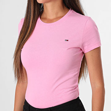 Tommy Jeans - T-Shirt Donna Slim 0459 Rosa