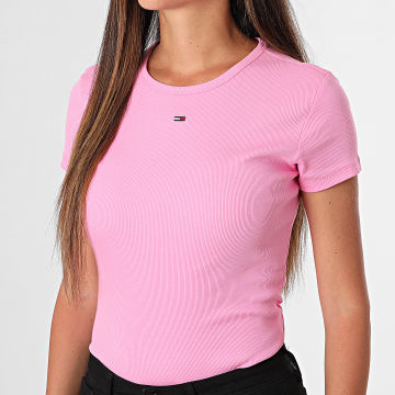 Tommy Jeans - T-Shirt Slim Donna Essential 7383 Rosa