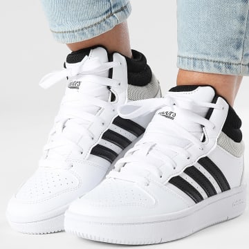 Adidas Sportswear - Baskets Montantes Femme Hoops Mid Classic KI1077 Footwear White Core Black Orbit Grey