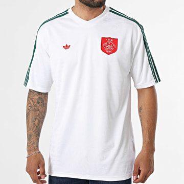 Adidas Originals - Maillot Col V A Bandes Jersey KD6629 Blanc