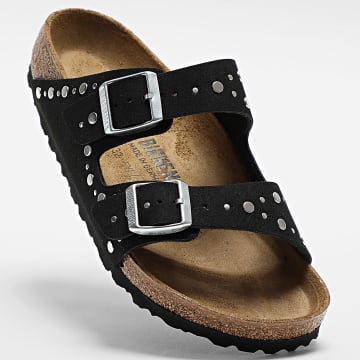 BIRKENSTOCK - Damen Sandalen Arizona Nietenrand Soft Birki Schwarz