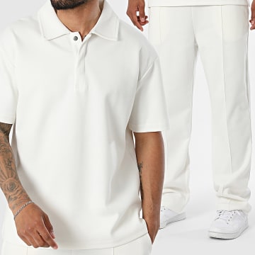 Ikao - Trainingsanzug Polo Kurzarm Und Jogginghose 070 Hellbeige