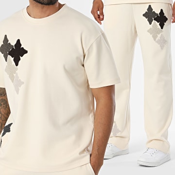 Ikao - Set T-Shirt Und Jogginghose 105 Hellbeige