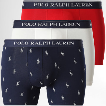 Polo Ralph Lauren - Pack de 3 Boxers Blanco Rojo Azul Marino