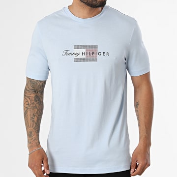 Tommy Hilfiger - T-Shirt Regular Fit Script Flag 3226 Hellblau
