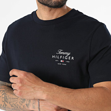 Tommy Hilfiger - T-Shirt Regular Fit Script Stack 3224 Marineblau
