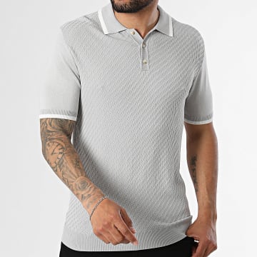 Frilivin - Polo Korte Mouw Gebreid 664 Grijs