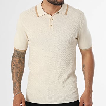 Frilivin - Polo Korte Mouw Gebreid 665 Beige
