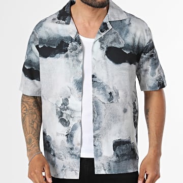 Frilivin - Camisa de mangas curtas 206 Cinza Preto