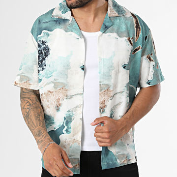 Frilivin - Camisa de mangas curtas 206 Branco Verde