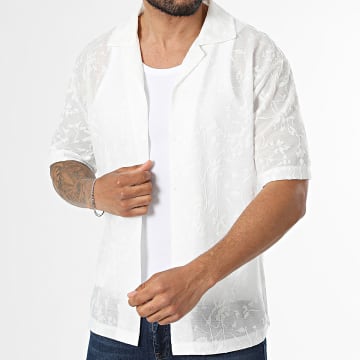 Frilivin - Camisa de mangas curtas 300 Bege Claro Floral