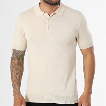 Frilivin - Polo Mangas Cortas Punto 695 Beige