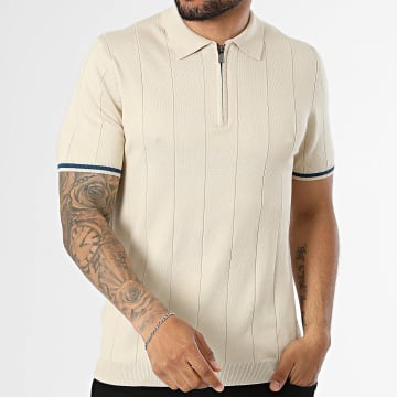 Frilivin - Polo Korte Mouwen Mesh Ritskraag 275 Beige