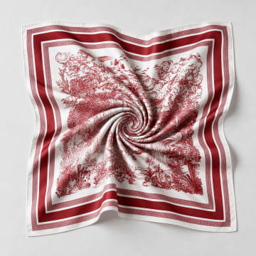 Frilivin - Lenço L36 Branco Bordô