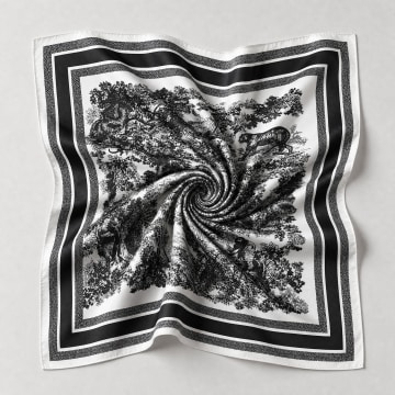 Frilivin - Lenço L36 Branco Preto