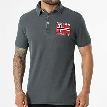 Geographical Norway - Polo Korte Mouwen Kinvite Antracietgrijs