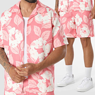 KZR - Tracksuit Short Sleeve Shirt And Jogger Short 315 Light Beige Pink