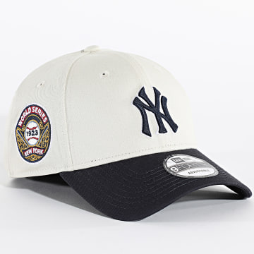 New Era - Gorra World Series Patch 9Forty NY New York Yankees 60856257 Beige Negro