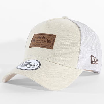 New Era - Cap Trucker Denim Leather Patch 60856333 Beige