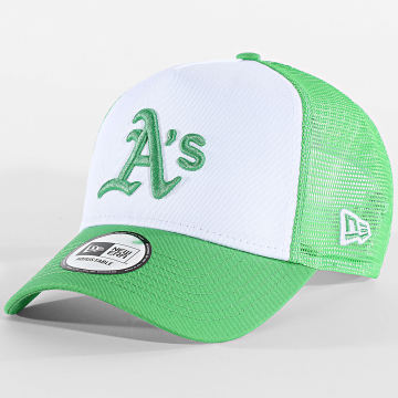 New Era - Boné Trucker League Essential Oakland Athletics verde branco