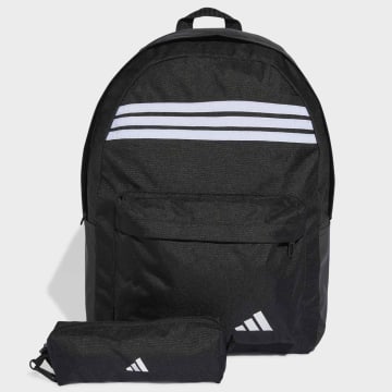 Adidas Sportswear - Lot Sac A Dos Et Trousse Classic Unisex 3 Stripes Horizontal JZ3321 Noir