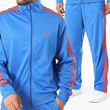 Adidas Originals - Ensemble De Survêtement A Bandes Firebird KD8310 KD8318 Bleu Roi Rouge