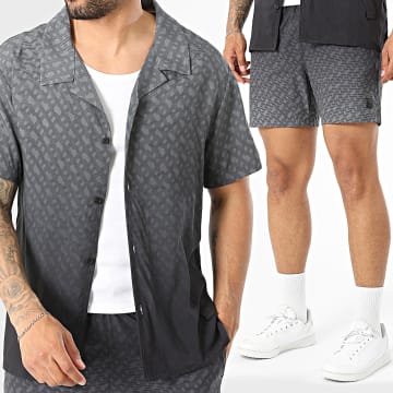 BOSS - Ensemble Chemise Manches Courtes Et Short De Bain Vale 50534342 50534343 Gris