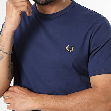 Fred Perry - Camiseta Ringer M3519 Azul Marino