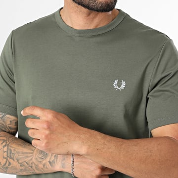 Fred Perry - Camiseta Ringer M3519 Verde Kaki