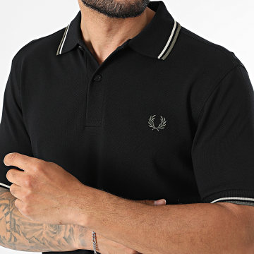 Fred Perry - Polo Manga Corta Twin Tipped MM3600 Negro