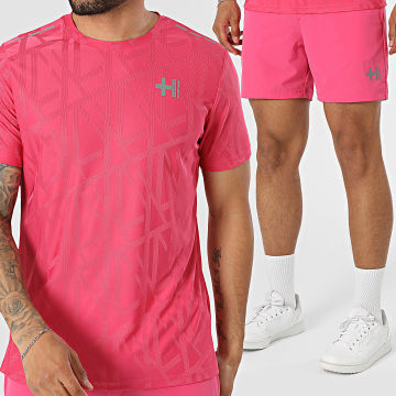 Helvetica - Set T-Shirt und Jogging-Short Bolt 12 19 Rosa Fuchsia