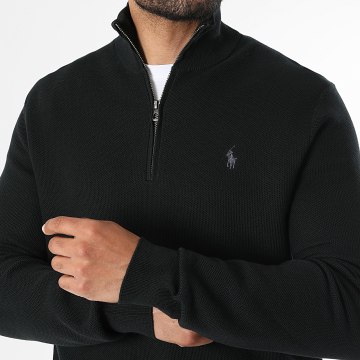 Polo Ralph Lauren - Jersey Cuello Cremallera Original Player Negro