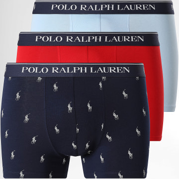 Polo Ralph Lauren - Pack de 3 Boxers Rojo Azul Claro Azul Marino