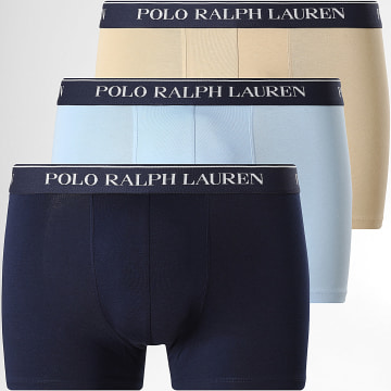 Polo Ralph Lauren - Pack de 3 Boxers Beige Azul Claro Azul Marino