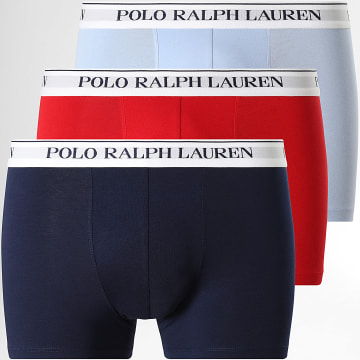 Polo Ralph Lauren - Pack de 3 bóxers Rojo Azul Claro Azul Marino
