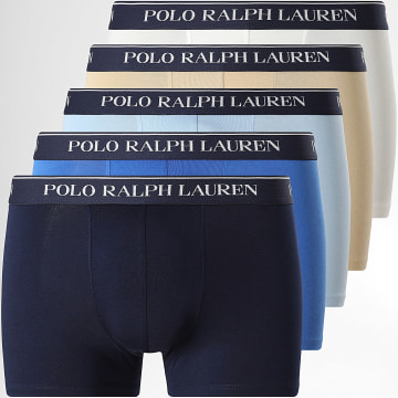 Polo Ralph Lauren - Pack de 5 Boxers Classic Blanco Beige Azul Claro Azul Rey Azul Marino