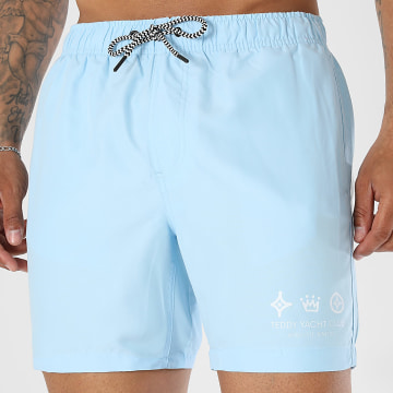 Teddy Yacht Club - Pantaloncino Da Bagno Atelier Paris Azzurro Chiaro Bianco