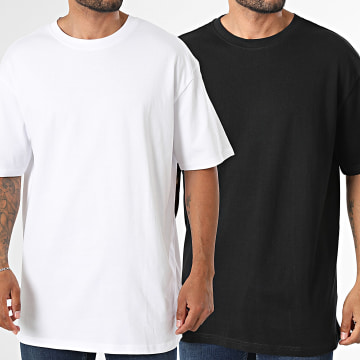 Urban Classics - Pack de 2 Camisetas TB1778A Negro Blanco